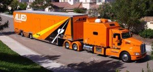 Allied Truck in suburb neighborhood