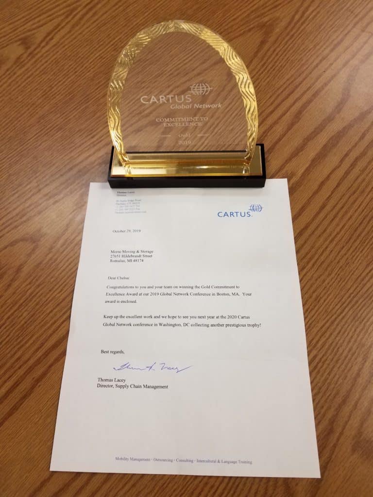 Cartus Gold Award